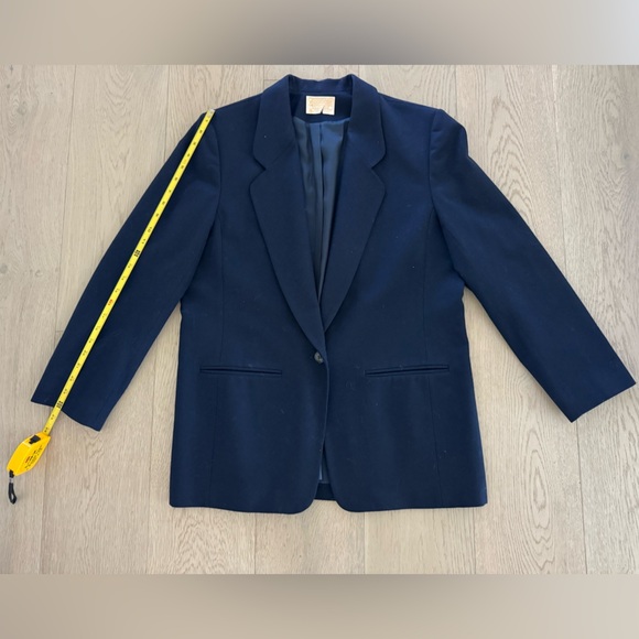 Pendleton 100% virgin wool blazer, navy blue size 14 - Picture 10 of 10